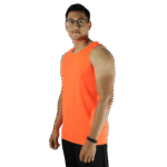 Regata masculina tradicional tecido cacharrel laranja - Imagem 3