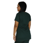 Camisa feminina de serviço hospitalar tecido microfibra verde militar - Imagem 3