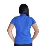 Camisa feminina polo gola pronta manga curta piquet pa azul royal - Imagem 3