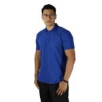 Camisa masculina polo manga curta gola pronta piquet pa azul royal - Imagem 3