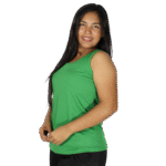 Regata feminina tecido cacharrel verde - Imagem 2