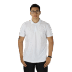 Camisa masculina polo manga curta gola pronta piquet pa branco
