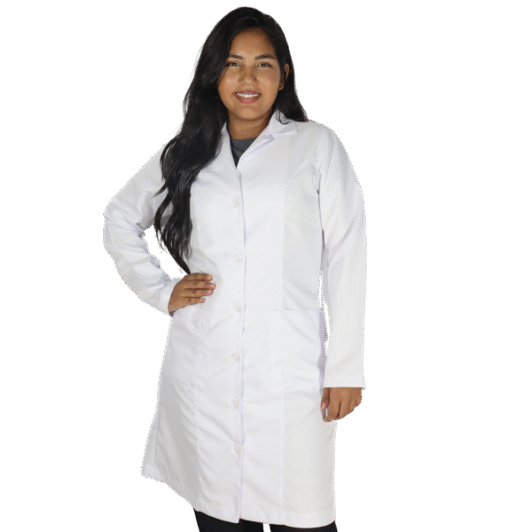 Jaleco tradicional manga longa microfibra branco