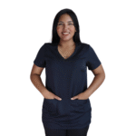 Camisa feminina de serviço hospitalar microfibra preto