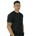 Camiseta masculina gola redonda malha pv preto - Imagem 2