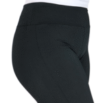 Calça feminina legging sem costura lateral tecido suplex preto - Imagem 4