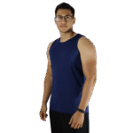 Regata masculina tradicional tecido cacharrel azul marinho - Imagem 2