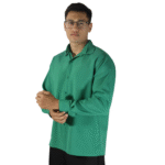 Camisa masculina social slim manga longa oxfordine verde bandeira - Imagem 2