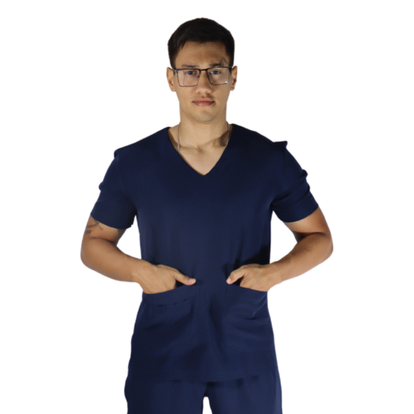Camisa masculina de serviço hospitalar tway azul marinho