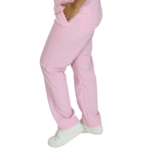 Calça feminina hospitalar tecido oxford rosa - Imagem 2