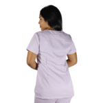 Camisa feminino de serviço hospitalar tecido oxford lilás - Imagem 2