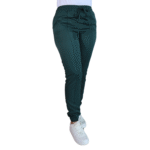 Calça feminina hospitalar tecido oxford verde musgo - Imagem 3