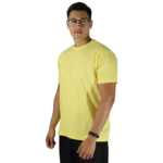 Camiseta masculina malha menegotti confort 100% algodão amarelo - Imagem 2