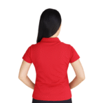 Camisa feminina polo gola pronta manga curta piquet pa vermelho - Imagem 2