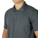 Camisa masculina polo manga curta gola pronta piquet pa grafite - Imagem 3