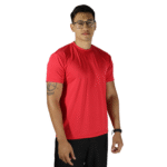 Camiseta masculina fit manga curta dry plus vermelho - Imagem 2