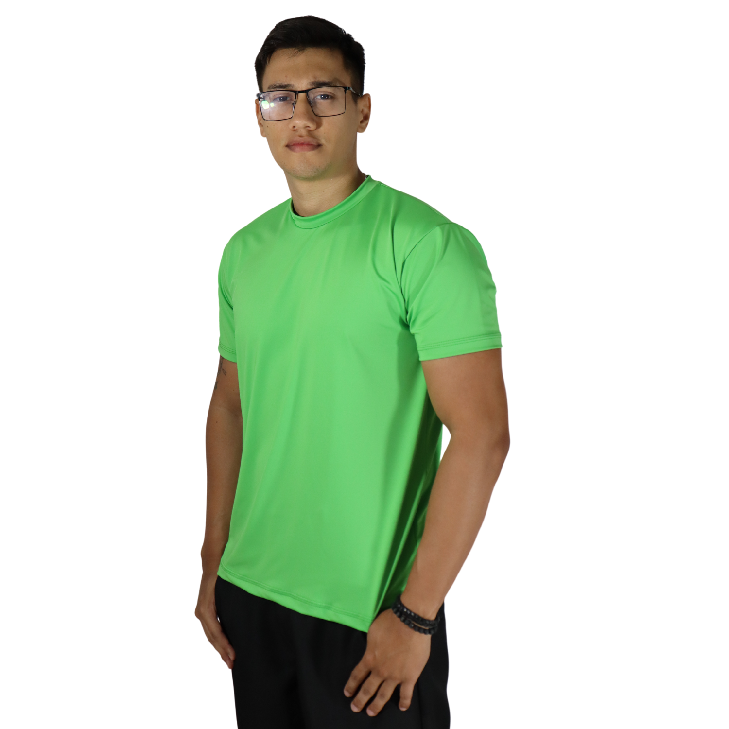 2 Camiseta masculina fit manga curta dry plus verde limão - Imagem 2