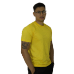 Camiseta masculina gola redonda malha pv amarelo - Imagem 2