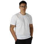 Camiseta masculina malha menegotti confort 100% algodão branco - Imagem 2