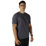 Camiseta masculina malha menegotti confort 100% algodão chumbo - Imagem 2