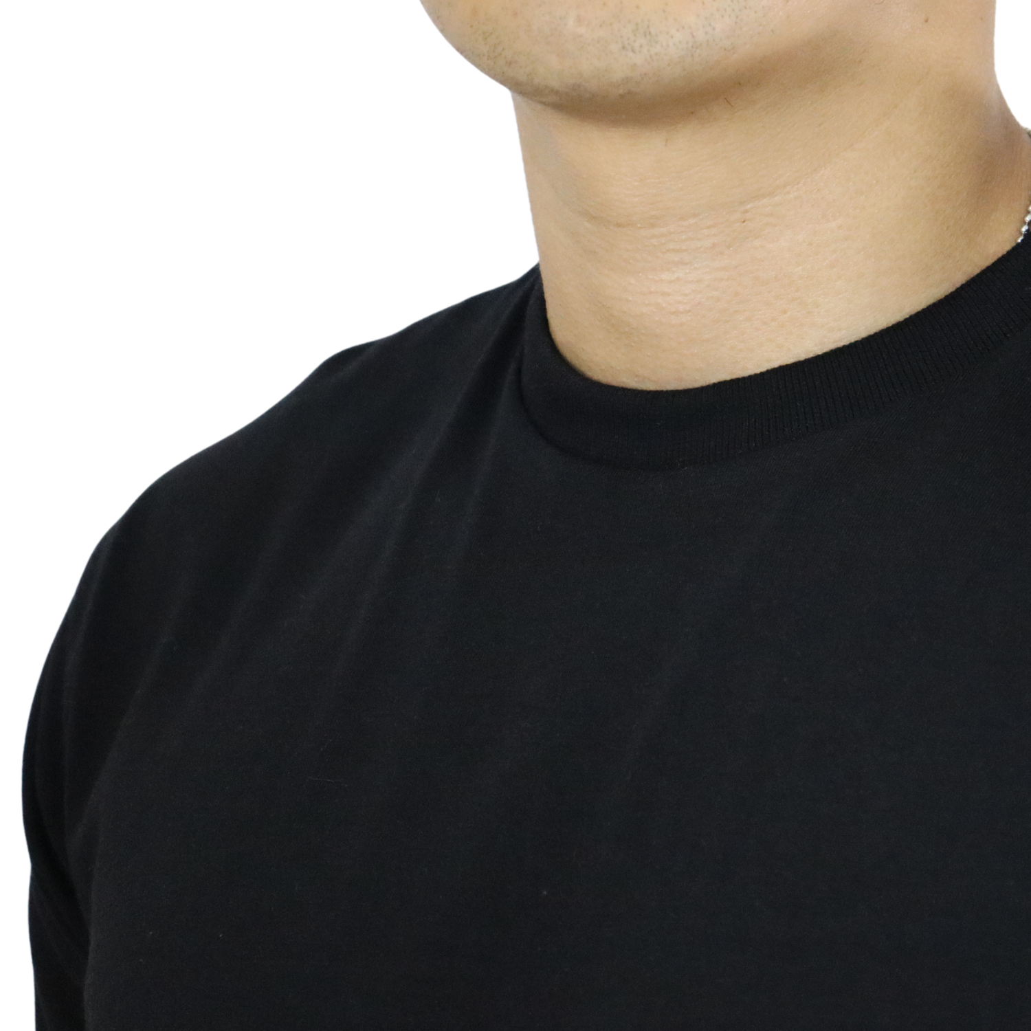 2 Camiseta masculina malha menegotti confort 100% algodão preto - Imagem 4