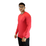 Camiseta masculina raglan manga longa dry plus vermelho - Imagem 2