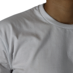 Camiseta masculina básica manga curta meia malha pes branca - Imagem 4