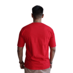 Camiseta masculina manga curta decote v algodão fio 30 vermelho - Imagem 2