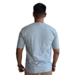 Camiseta masculina manga curta decote v algodão fio 30 cinza claro - Imagem 2