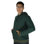 Agasalho masculino com capuz bolso canguru moletom verde mata - Imagem 2