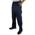 Calça masculina com elástico brim leve azul noite - Imagem 3