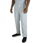 Calça masculina com elástico brim leve branco - Imagem 2