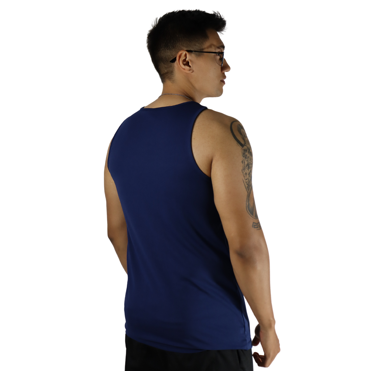 3 Regata masculina tradicional tecido cacharrel azul marinho - Imagem 3