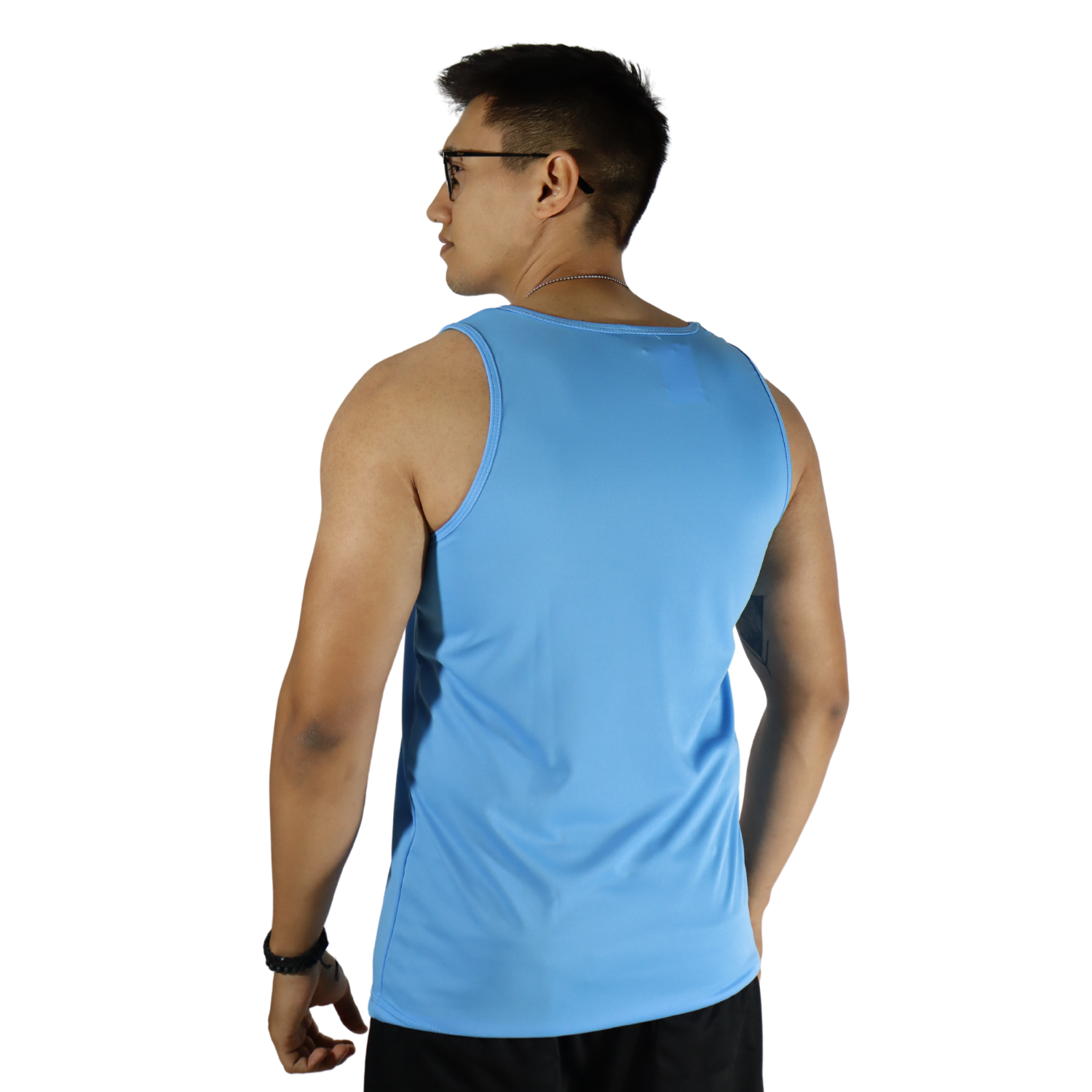 3 Regata masculina tradicional tecido cacharrel azul celeste - Imagem 3