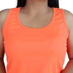 Regata feminina tecido cacharrel laranja neon - Imagem 3