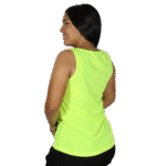 Regata feminina tecido cacharrel amarelo flúor - Imagem 3