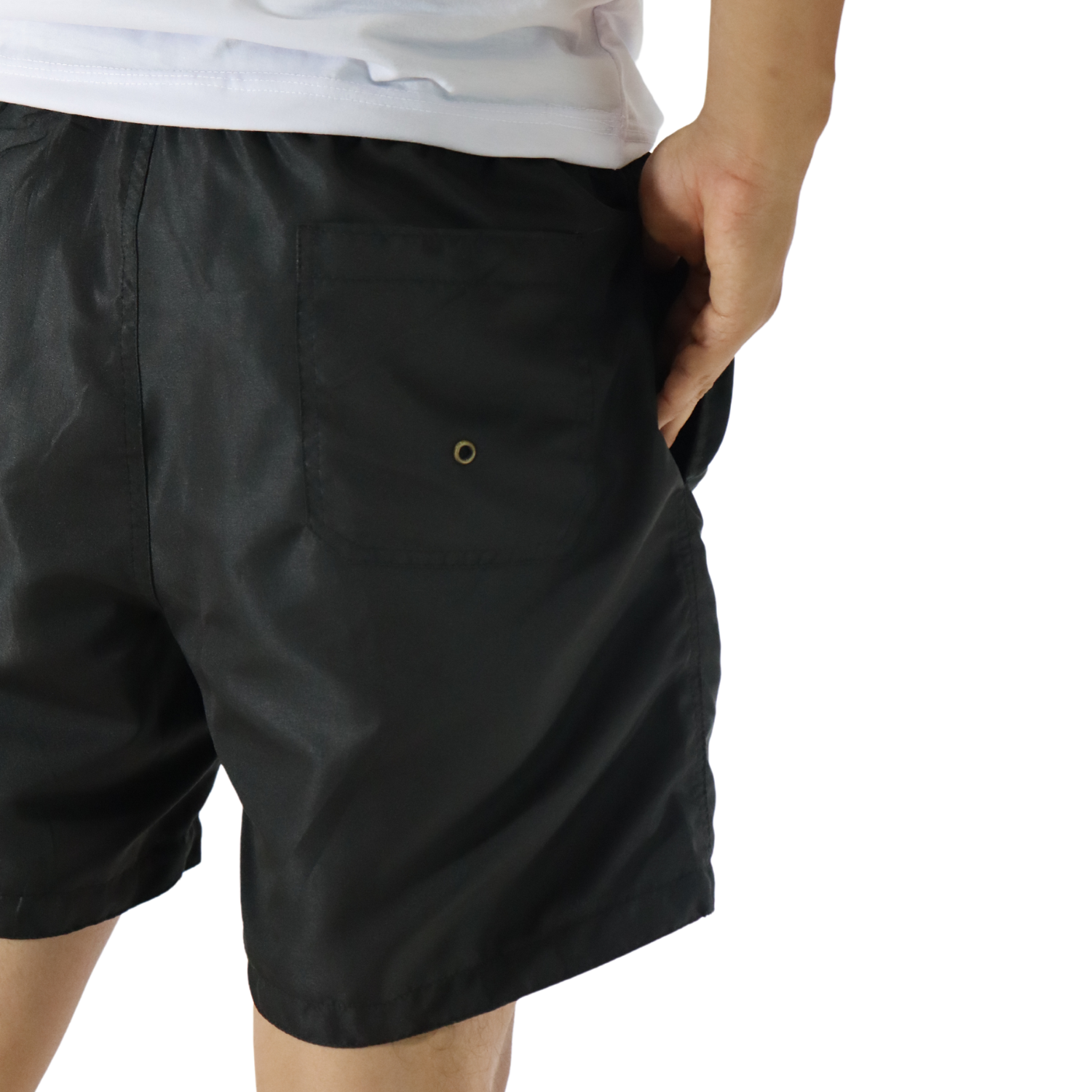 3 Shorts masculino com bolso lateral sarja preto - Imagem 3