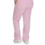 Calça feminina hospitalar tecido oxford rosa - Imagem 3