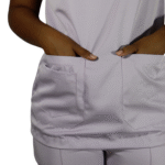 Camisa feminino de serviço hospitalar tecido oxford lilás - Imagem 3