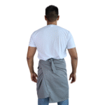 Avental masculino com bolso frontal microfibra cinza claro - Imagem 3