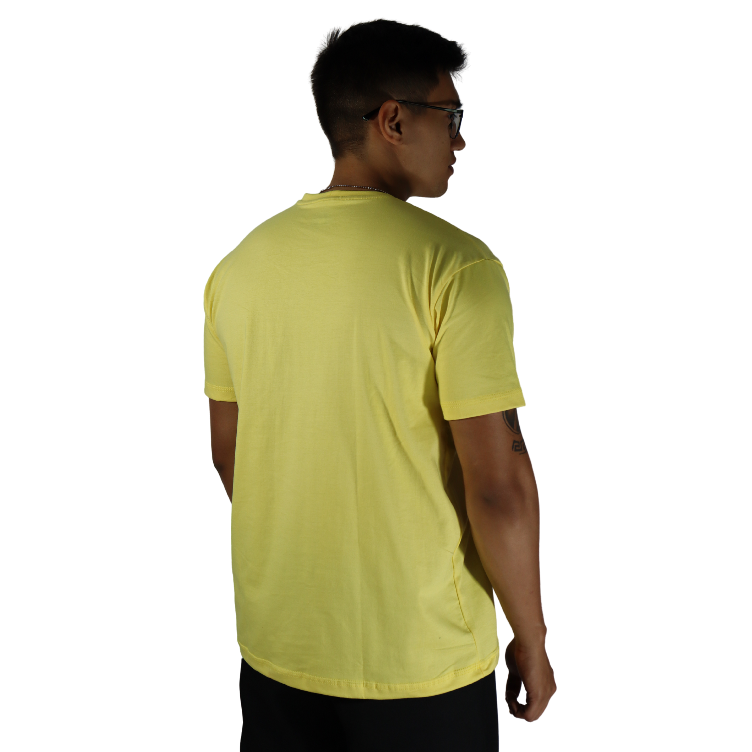 3 Camiseta masculina malha menegotti confort 100% algodão amarelo - Imagem 3