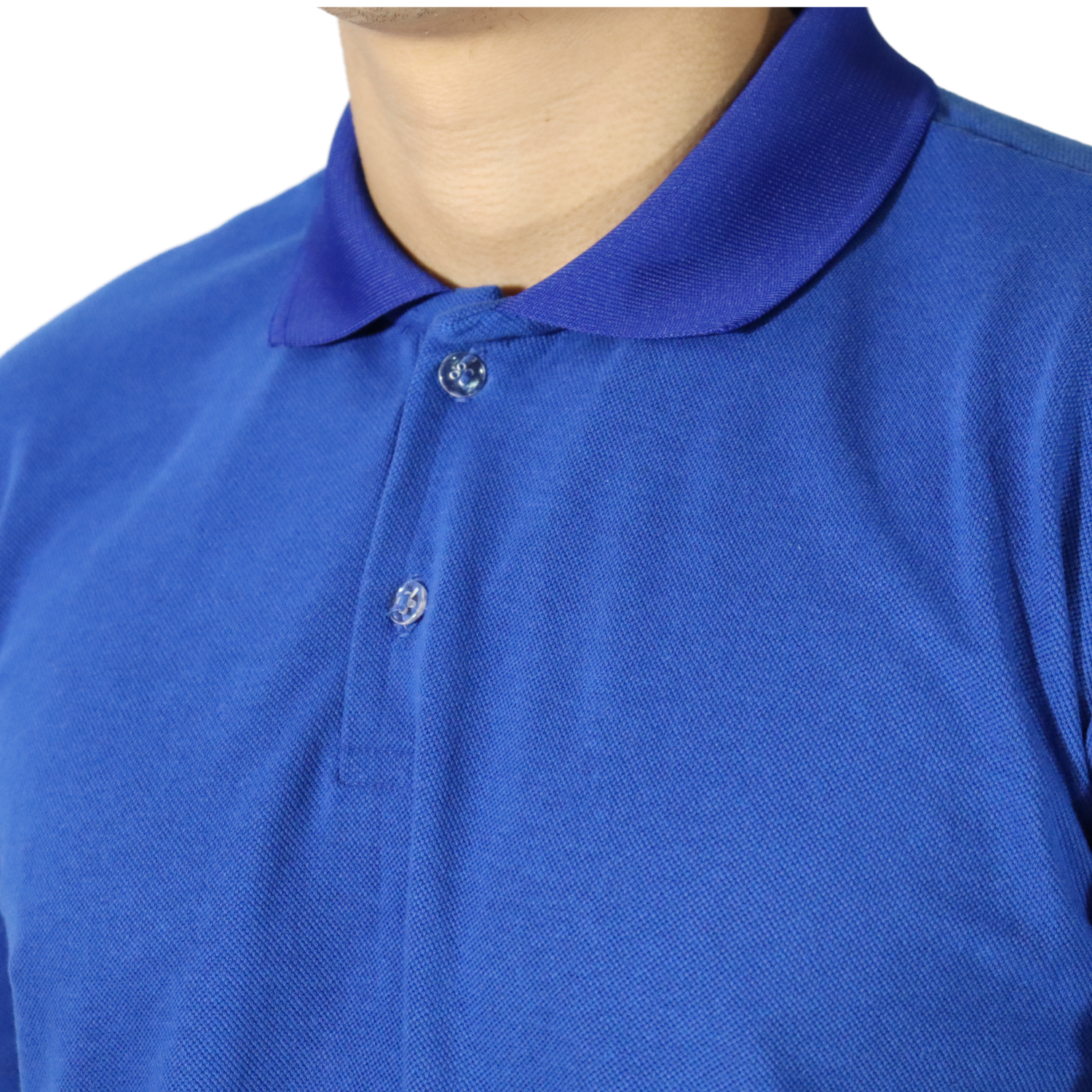 3 Camisa masculina polo manga curta gola pronta piquet pa azul royal - Imagem 4