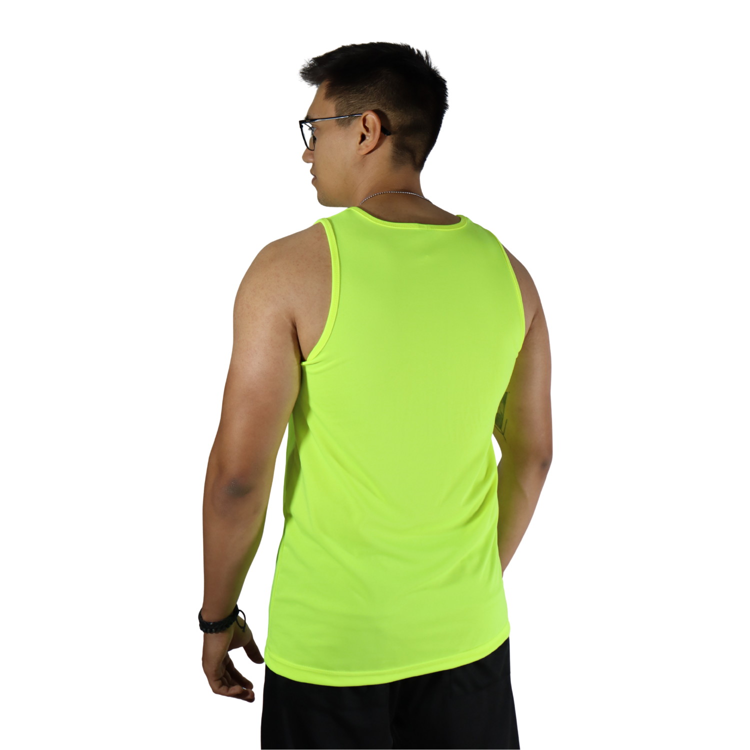 3 Regata masculina tradicional tecido cacharrel amarelo flúor - Imagem 3