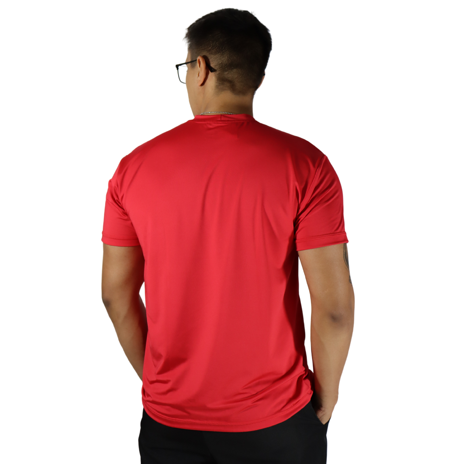 3 Camiseta masculina fit manga curta dry plus vermelho - Imagem 3