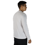 Camiseta masculina fit manga longa gola redonda dry plus branco - Imagem 3