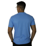 Camiseta masculina gola redonda malha pv azul celeste - Imagem 3