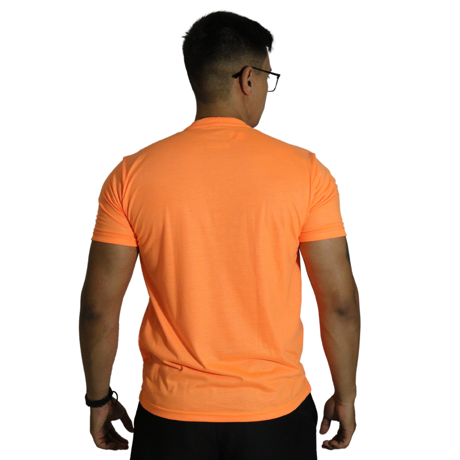 3 Camiseta masculina gola redonda malha pv laranja - Imagem 3