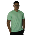 Camiseta masculina gola redonda malha pv verde bebê