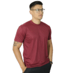 Camiseta masculina gola redonda malha pv vinho - Imagem 2