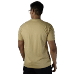 Camiseta masculina malha menegotti confort 100% algodão bege - Imagem 2